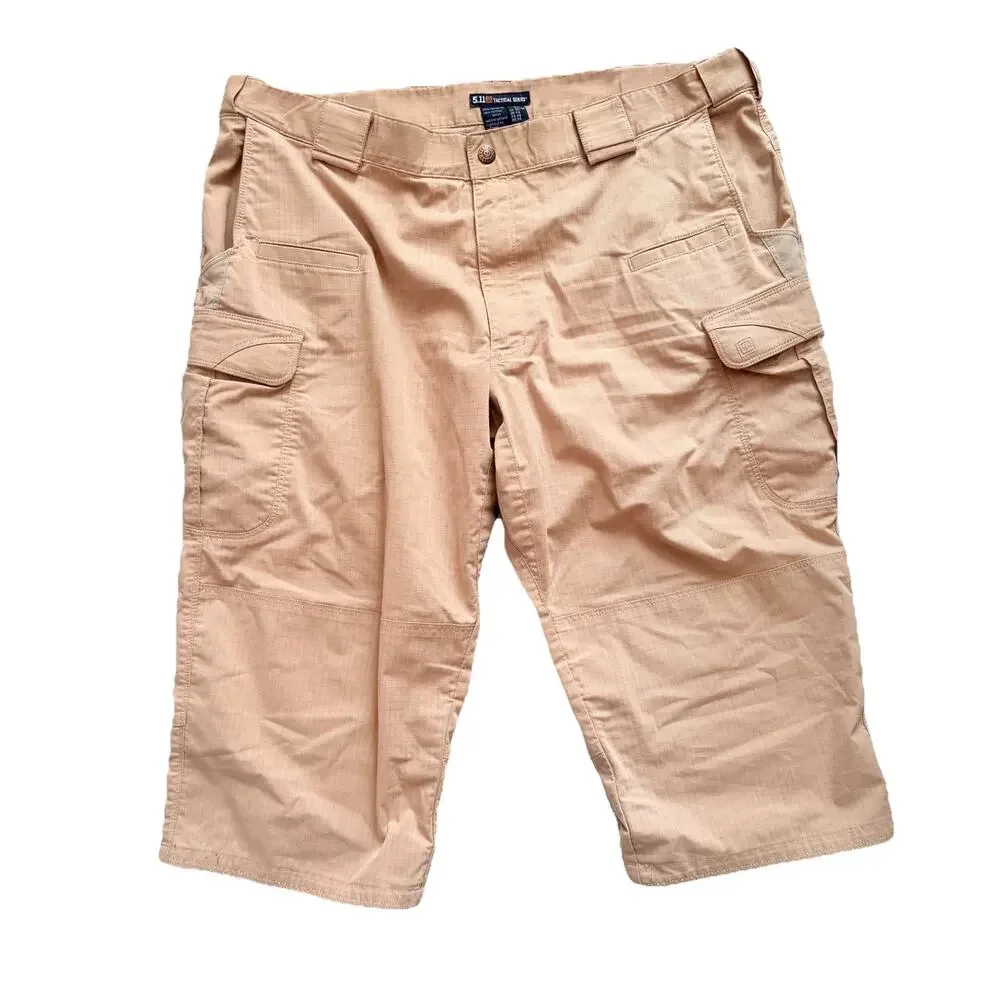 5.11 Tactical Series Mens Khacki Bermuda Shorts Long 40 Inseam 18